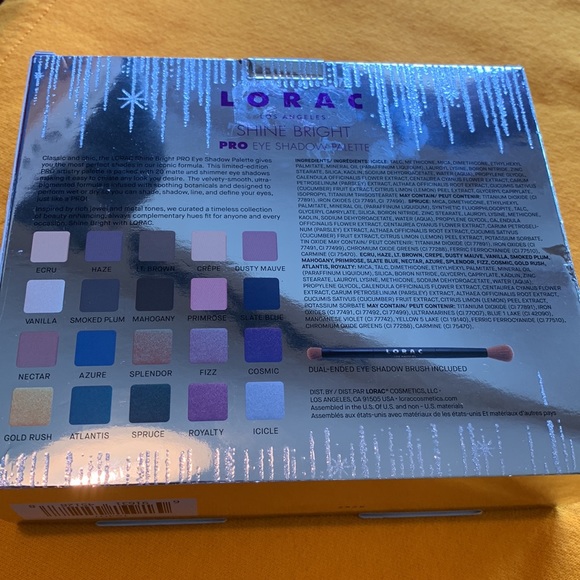 LORAC SHINE BRIGHT PRO EYE SHADOW PALETTE, $154 value, NIB - Picture 4 of 10